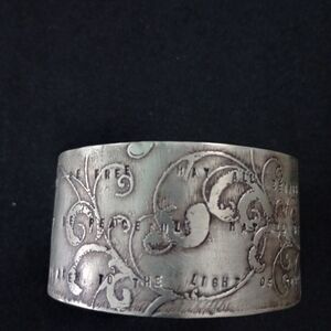 Buddhist Loving-Kindness Meditation Cuff Bracelet